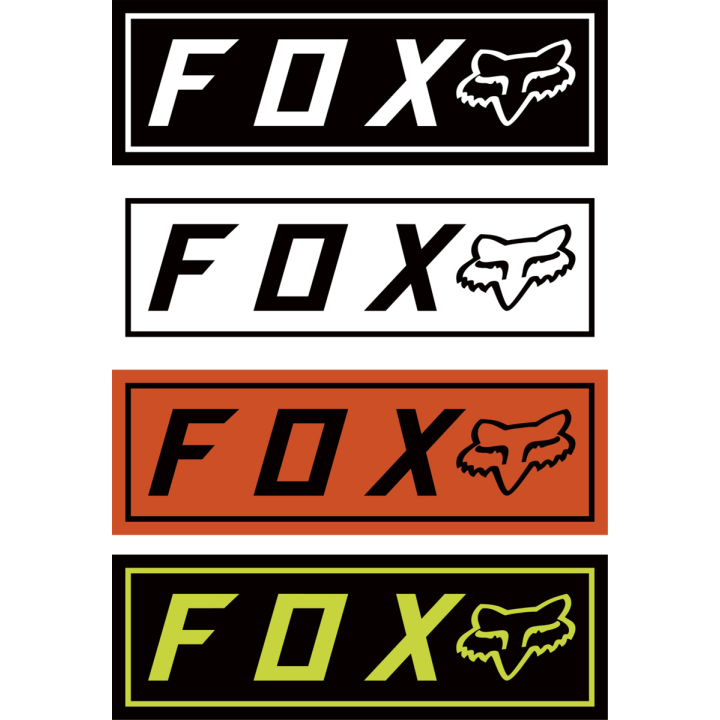 Stickers FOX bumper noir | Oxmoto