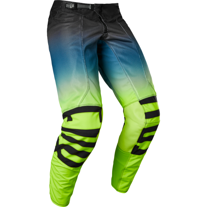 Pantalon FOX airline reepz noir/jaune 2022 | Oxmoto