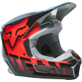 Casque FOX v1 trice gris/orange 2022 | Oxmoto