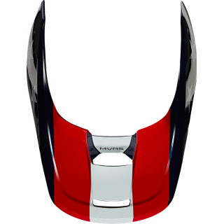 Visière FOX v1 ultra blanc/rouge/bleu | Oxmoto