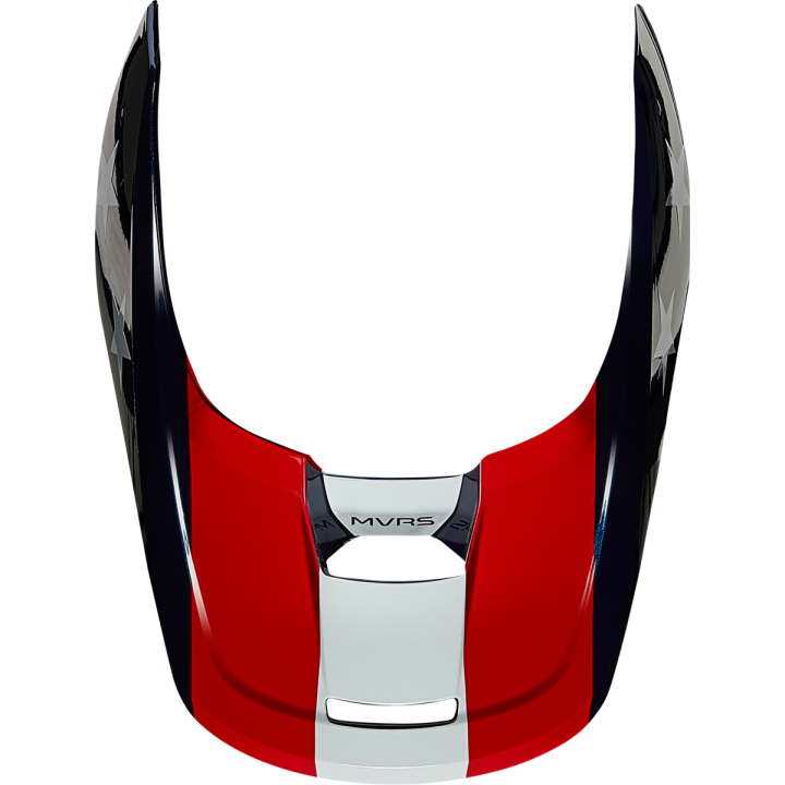 Visière FOX v1 ultra blanc/rouge/bleu | Oxmoto