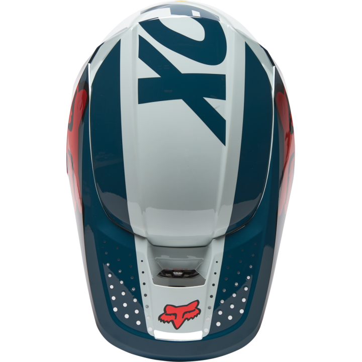 Casque FOX v1 trice gris/orange 2022 | Oxmoto