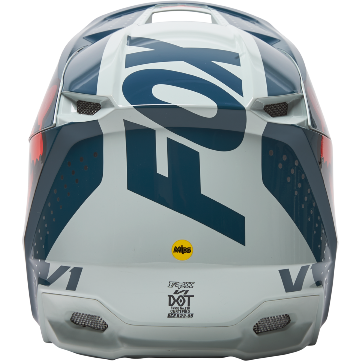 Casque FOX v1 trice gris/orange 2022 | Oxmoto