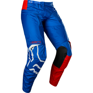 Pantalon FOX 180 skew blanc/rouge/bleu 2022 | Oxmoto