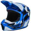 Casque FOX v1 lux bleu 2022 | Oxmoto
