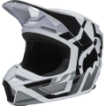 Casque FOX v1 lux noir/blanc 2022 | Oxmoto