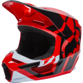 Casque FOX v1 lux rouge fluo 2022 | Oxmoto