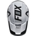 Casque FOX v1 lux noir/blanc 2022 | Oxmoto