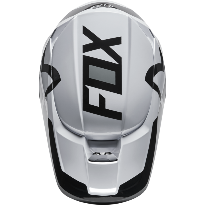 Casque FOX v1 lux noir/blanc 2022 | Oxmoto
