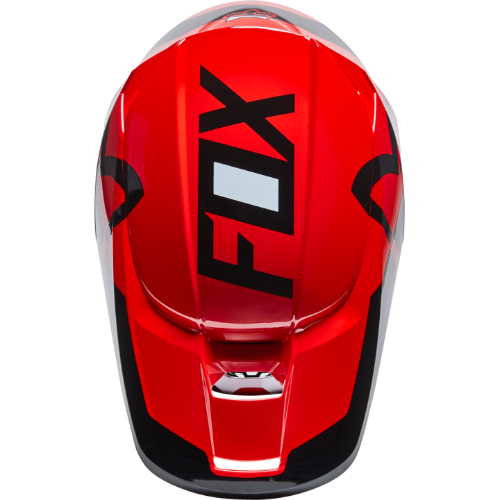 Casque FOX v1 lux rouge fluo 2022 | Oxmoto