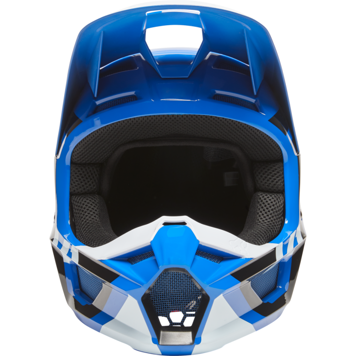 Casque FOX v1 lux bleu 2022 | Oxmoto