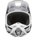 Casque FOX v1 lux noir/blanc 2022 | Oxmoto