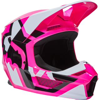 Casque FOX v1 lux rose 2022 | Oxmoto