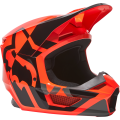 Casque FOX v1 lux orange fluo 2022 | Oxmoto