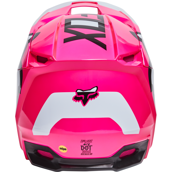 Casque FOX v1 lux rose 2022 | Oxmoto