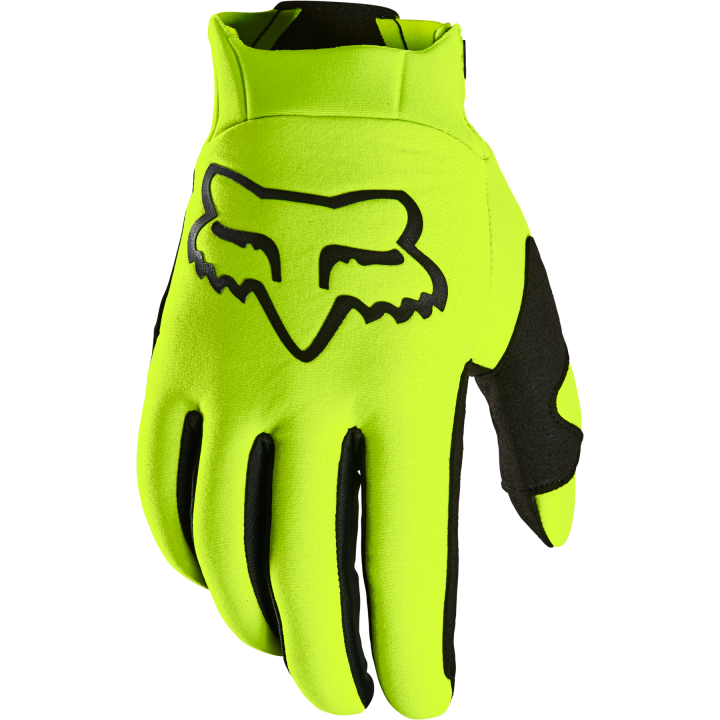 Gants FOX legion thermo jaune fluo - homologué ce | Oxmoto