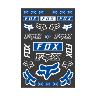 Planche de stickers FOX legacy track bleu | Oxmoto