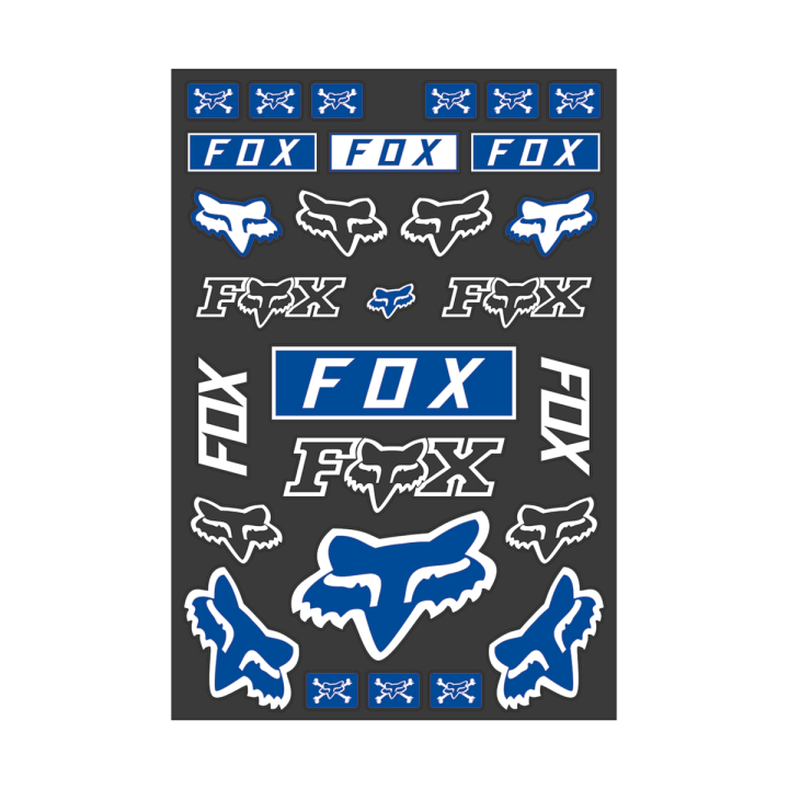 Planche de stickers FOX legacy track bleu | Oxmoto