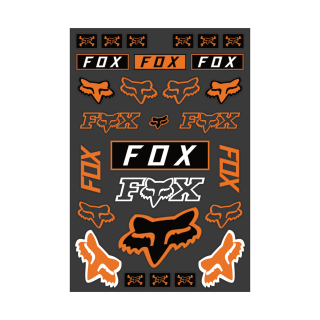 Planche de stickers FOX legacy track orange | Oxmoto
