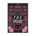 Planche de stickers FOX legacy track rose | Oxmoto