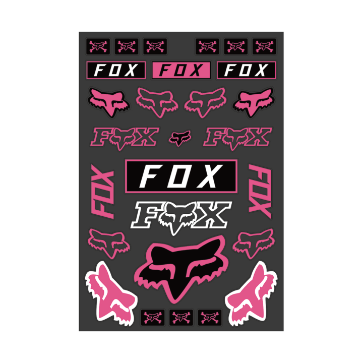 Planche de stickers FOX legacy track rose | Oxmoto