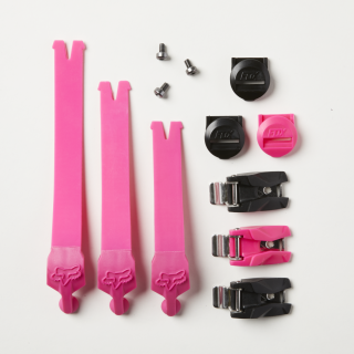 Kit boucles FOX comp enfant noir/rose | Oxmoto