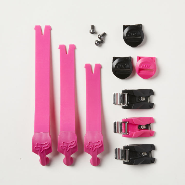 Kit boucles FOX comp femme noir/rose | Oxmoto