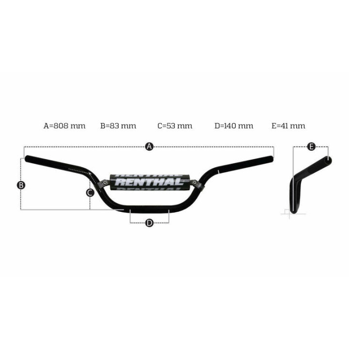 Guidon Renthal Fatbar 822 KTM Low | Oxmoto