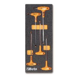Beta M55 Thermoformed Tray with Torx T-Handle Key Set, 5-Piece