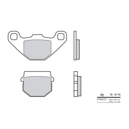 Plaquettes de frein Brembo Scooter carbone céramique - 07026CC