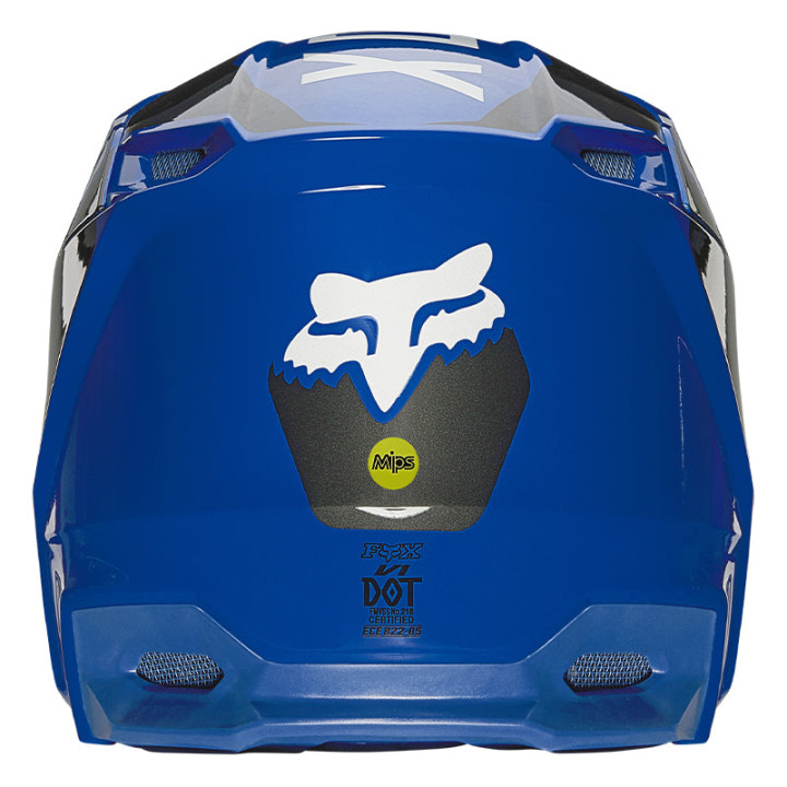 Casque FOX v1 revn bleu 2021 | Oxmoto