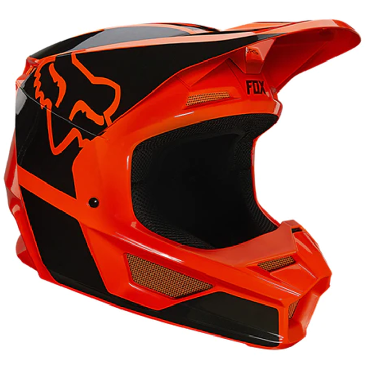 Casque FOX v1 revn orange 2021 | Oxmoto