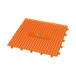 Tapis modulaire en caoutchouc Racetech - 9 pièces (1 m²) - orange