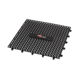Tapis modulaire en caoutchouc Racetech - 9 pièces (1 m²) - noir
