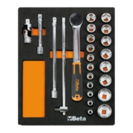 Plateau thermoformé souple Beta M83 avec composition d'outils