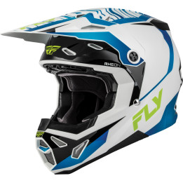 Casque enfant FLY RACING Formula CP Charge - blanc/bleu/noir