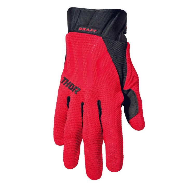 Gants Thor draft rouge/noir | Oxmoto