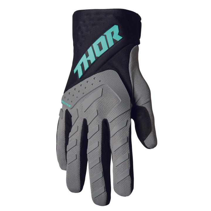 Gants Thor spectrum gris/menthe/noir | Oxmoto