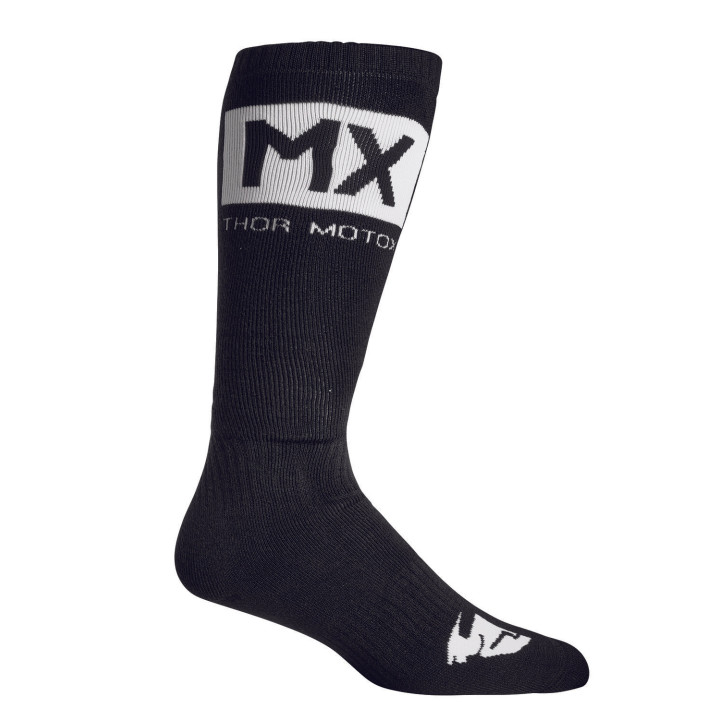 Chaussette enfant Thor mx solid noir 2025 | Oxmoto