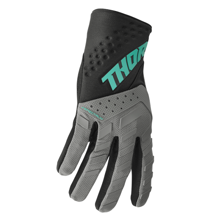 Gants enfant Thor spectrum gris/noir/menthe 2025 | Oxmoto