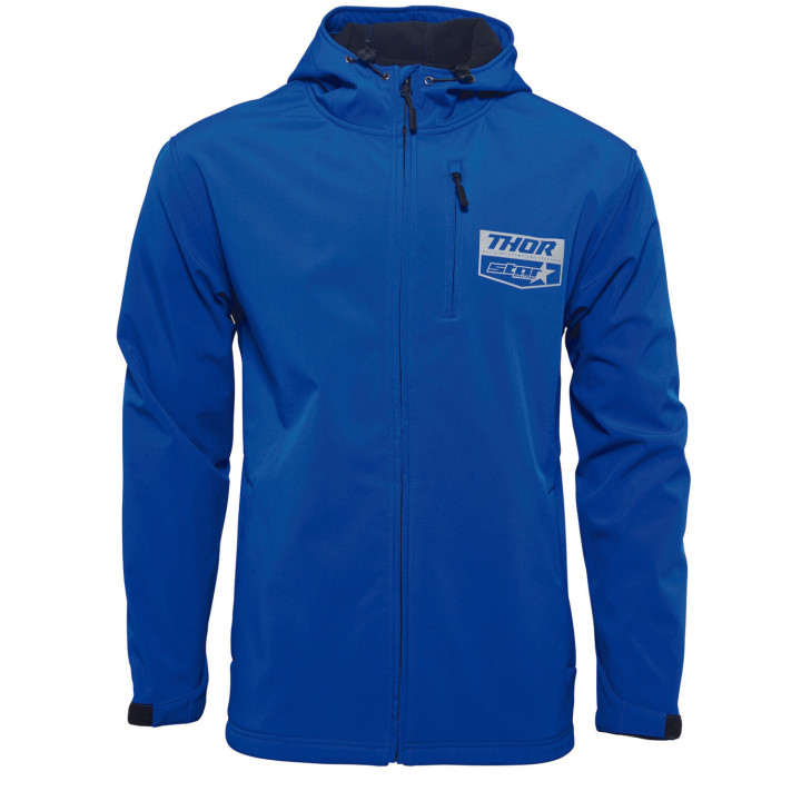 Veste softshell Thor star racing Yamaha bleu | Oxmoto