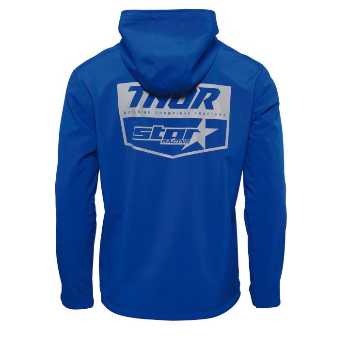 Veste softshell Thor star racing Yamaha bleu | Oxmoto