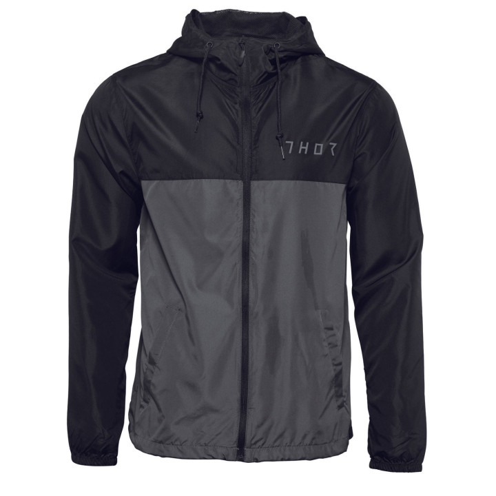 Veste Thor windbreaker division noir/charcoal | Oxmoto