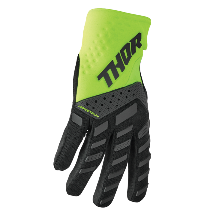 Gants enfant Thor spectrum noir/acide 2025 | Oxmoto