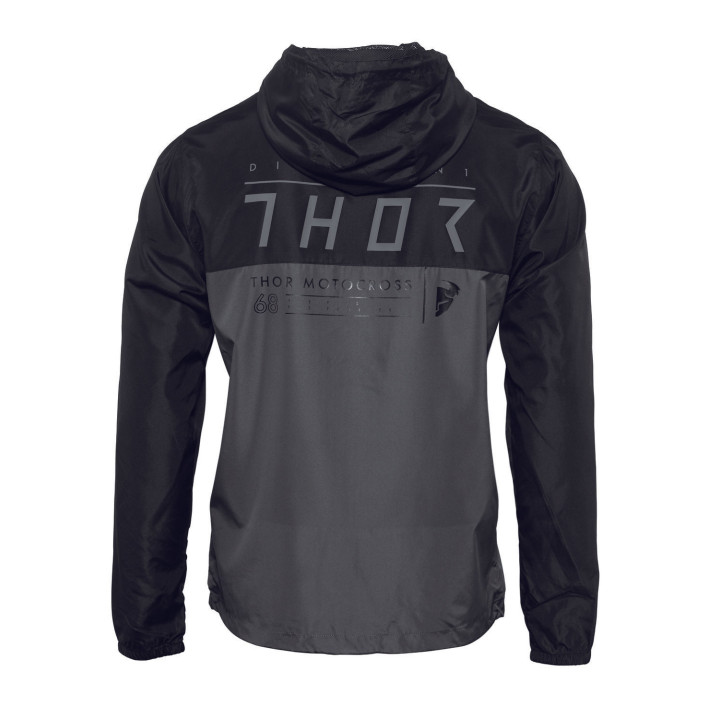 Veste Thor windbreaker division noir/charcoal | Oxmoto