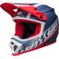 Casque Bell mx-9 mips offset mat metallic bleu/blanc