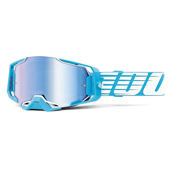 Lunettes 100% armega oversized sky iridium bleu | Oxmoto
