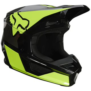 Casque FOX v1 revn noir/jaune 2021 | Oxmoto