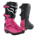 Bottes FOX comp enfant noir/rose 2021 | Oxmoto