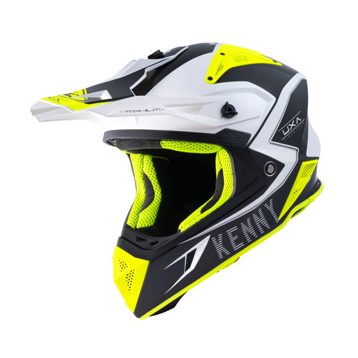 Casque KENNY titanium noir/jaune fluo | Oxmoto